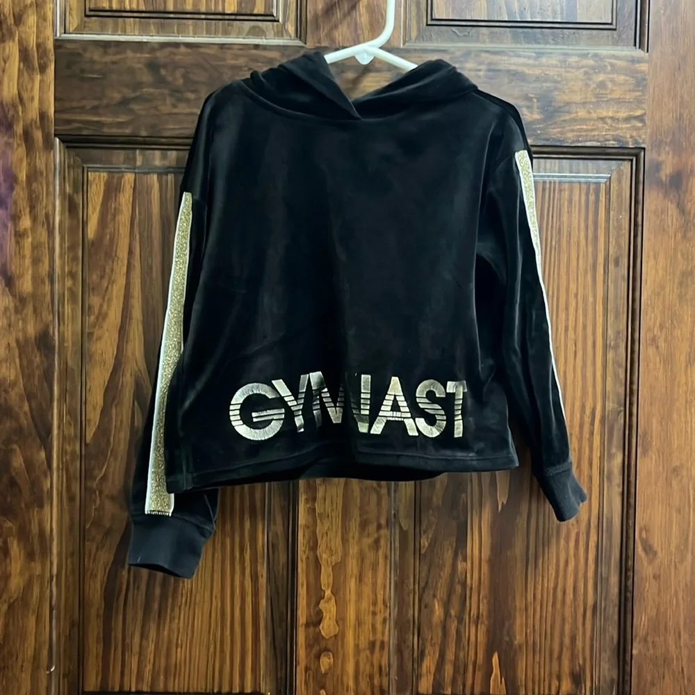 Justice girls cropped gymnast hoodie